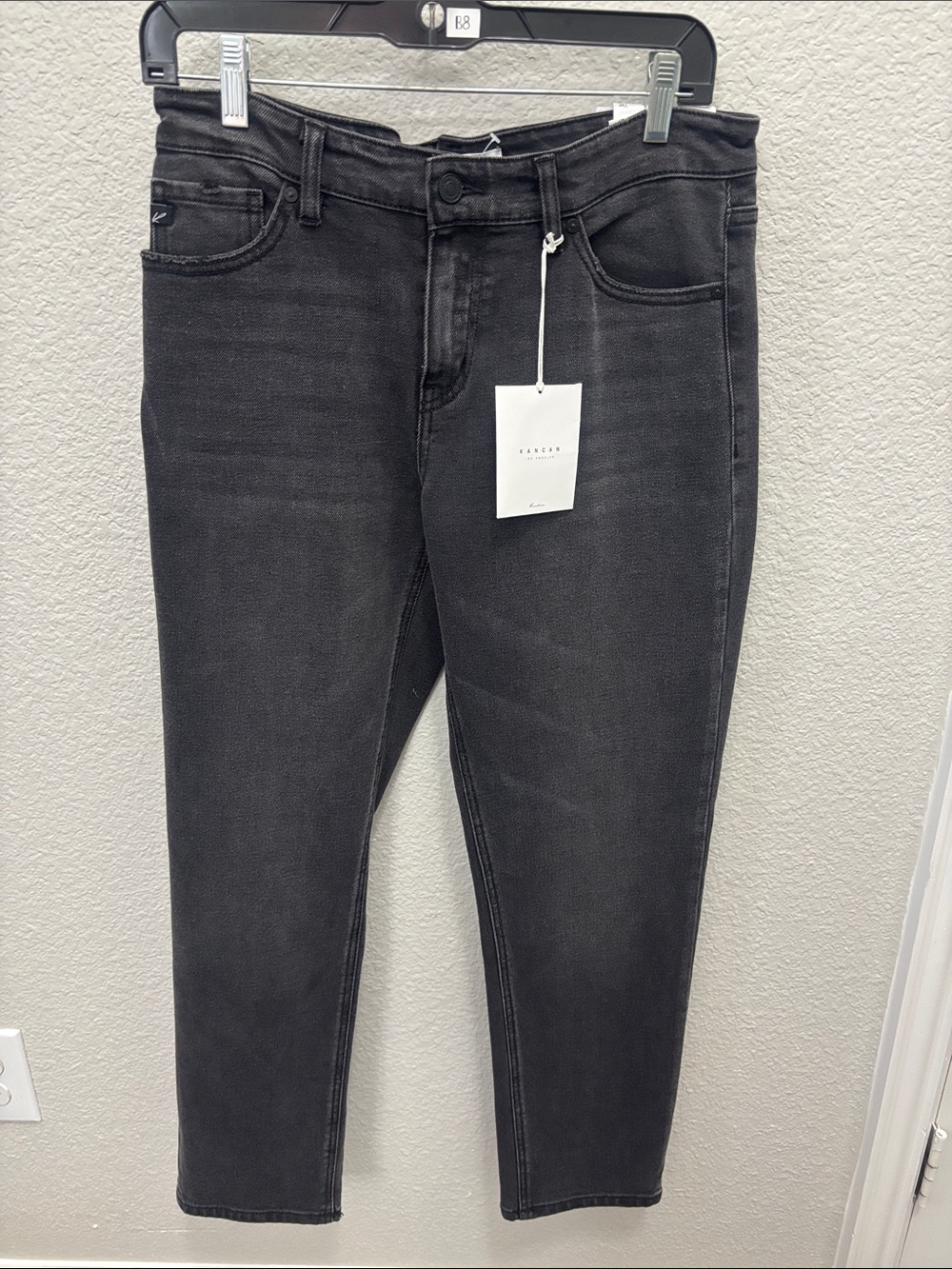 KanCan Washed Black Cropped Slim Jeans